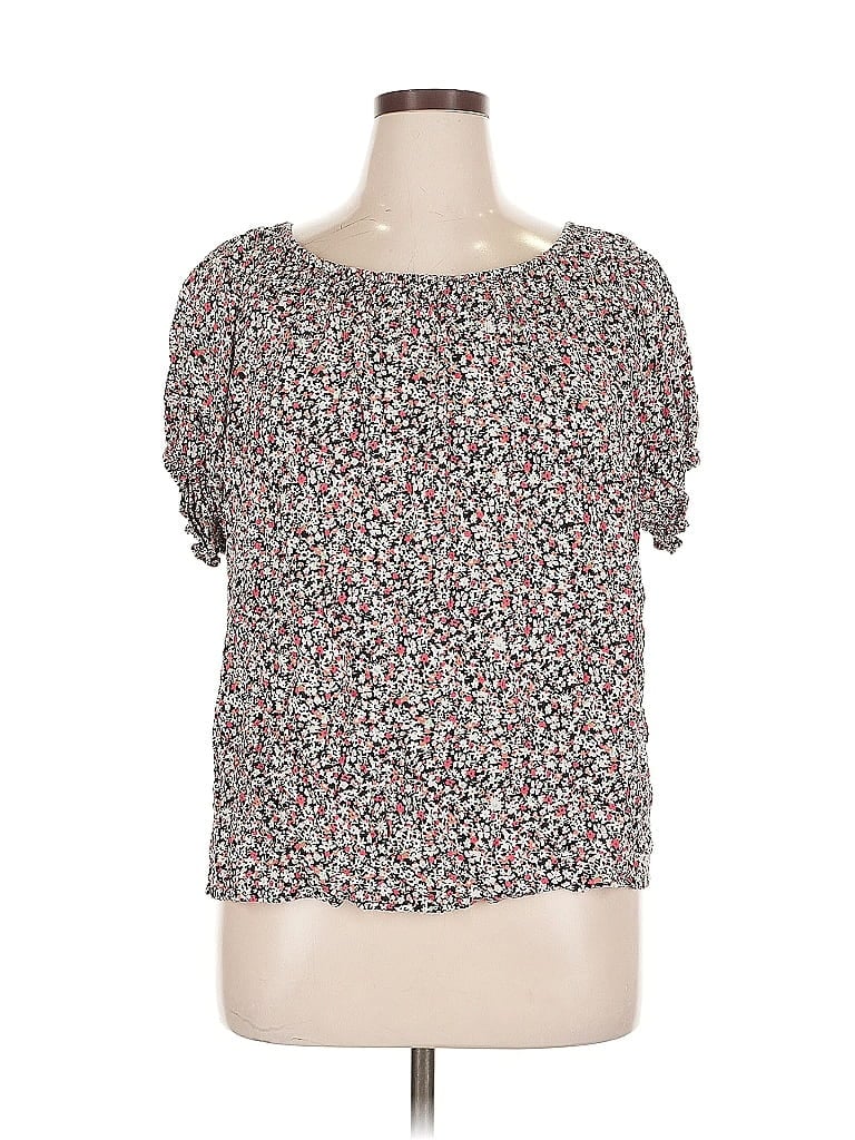 Pre-owned Gap Short Sleeve Blouse In White