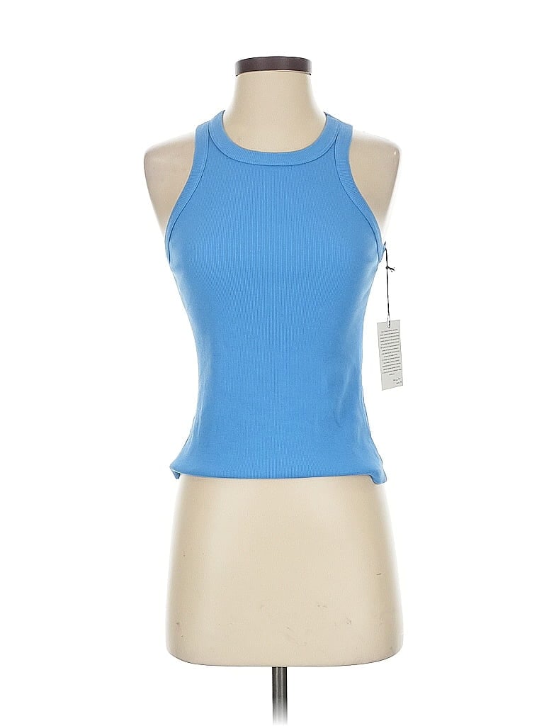 Pre-owned Electric & Rose Tank Top Blue Halter Neckline Tops