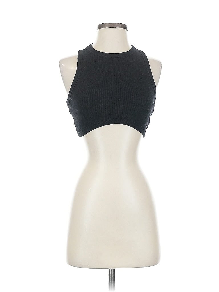 Pre-owned Unbranded Tank Top Black Halter Neckline Tops