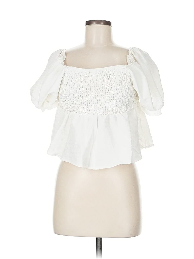 Pre-owned Shein Sleeveless Blouse In White