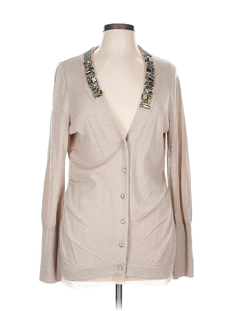 Pre-owned Ann Taylor Loft Cardigan Sweater In Brown