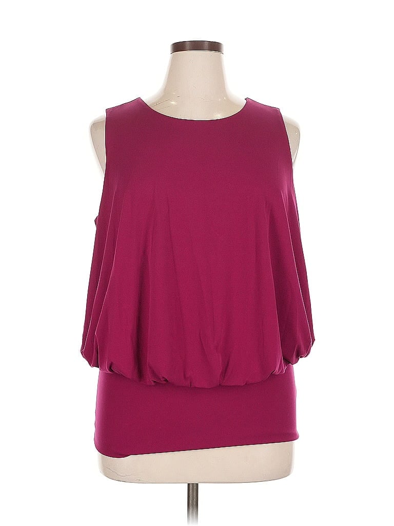 LANE BRYANT Pre-owned Sleeveless Blouse In Burgundy