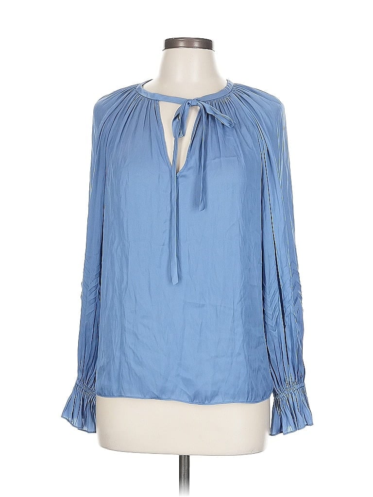 Pre-owned Ramy Brook Long Sleeve Blouse In Blue
