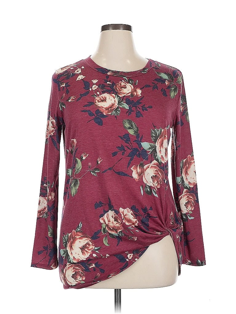 Pre-owned Bombom 3/4 Sleeve T-shirt In Burgundy