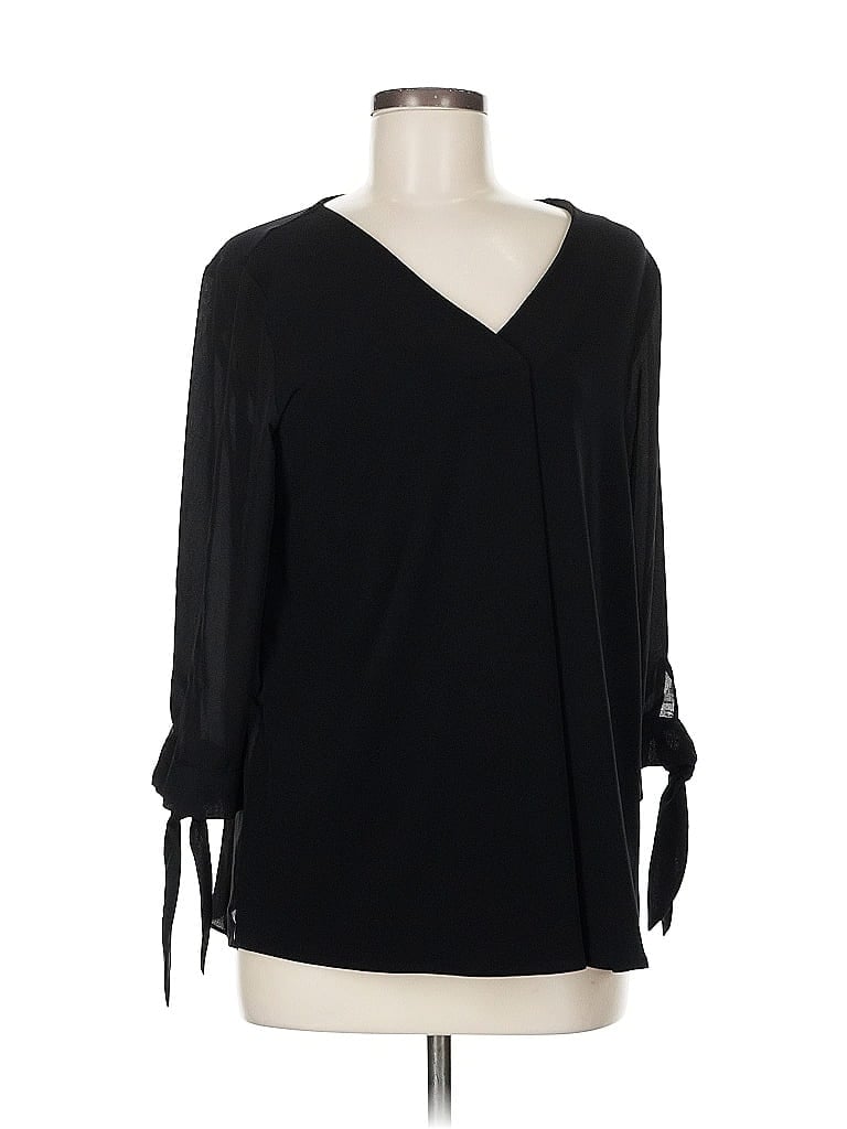 Click to view more detailed imagery on our partner's website Pre-owned Alfani 3/4 Sleeve Blouse In Black