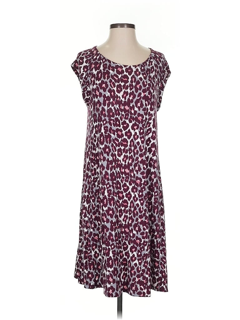 Pre-owned Ann Taylor Loft Outlet Casual Dress In Burgundy