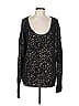 Jeans By Buffalo Metallic Black Pullover Sweater Size L - photo 1