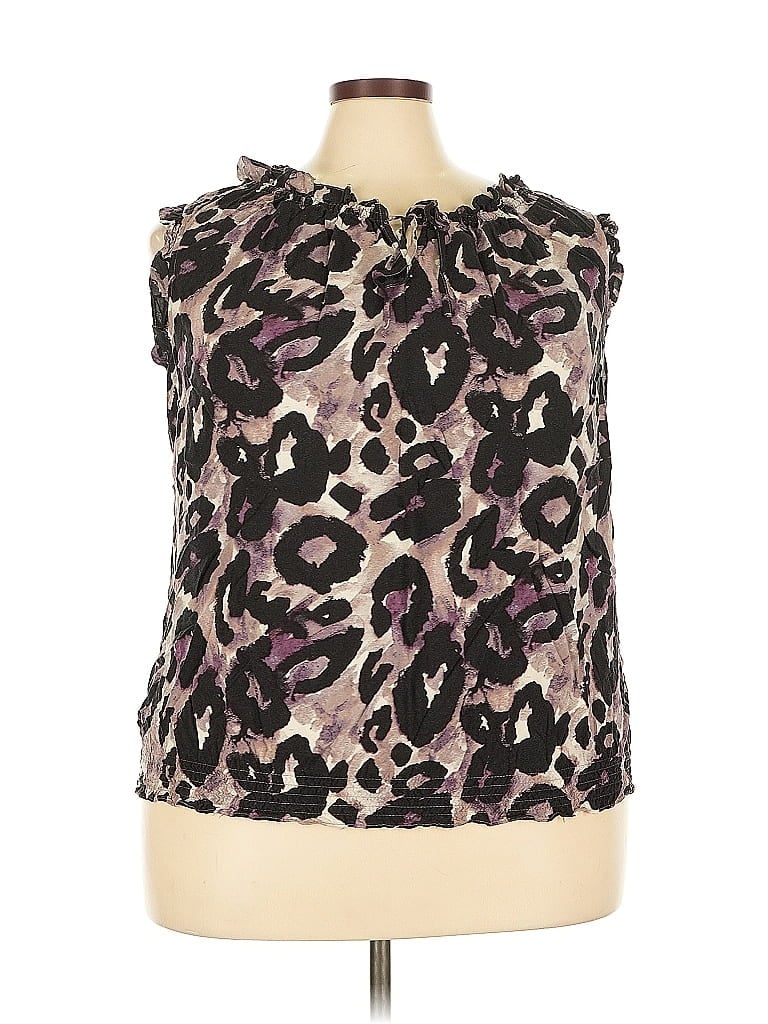 Pre-owned A.n.a. A New Approach Sleeveless Blouse In Purple