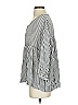 Max Studio 100% Rayon Stripes Gray 3/4 Sleeve Blouse Size S - photo 5
