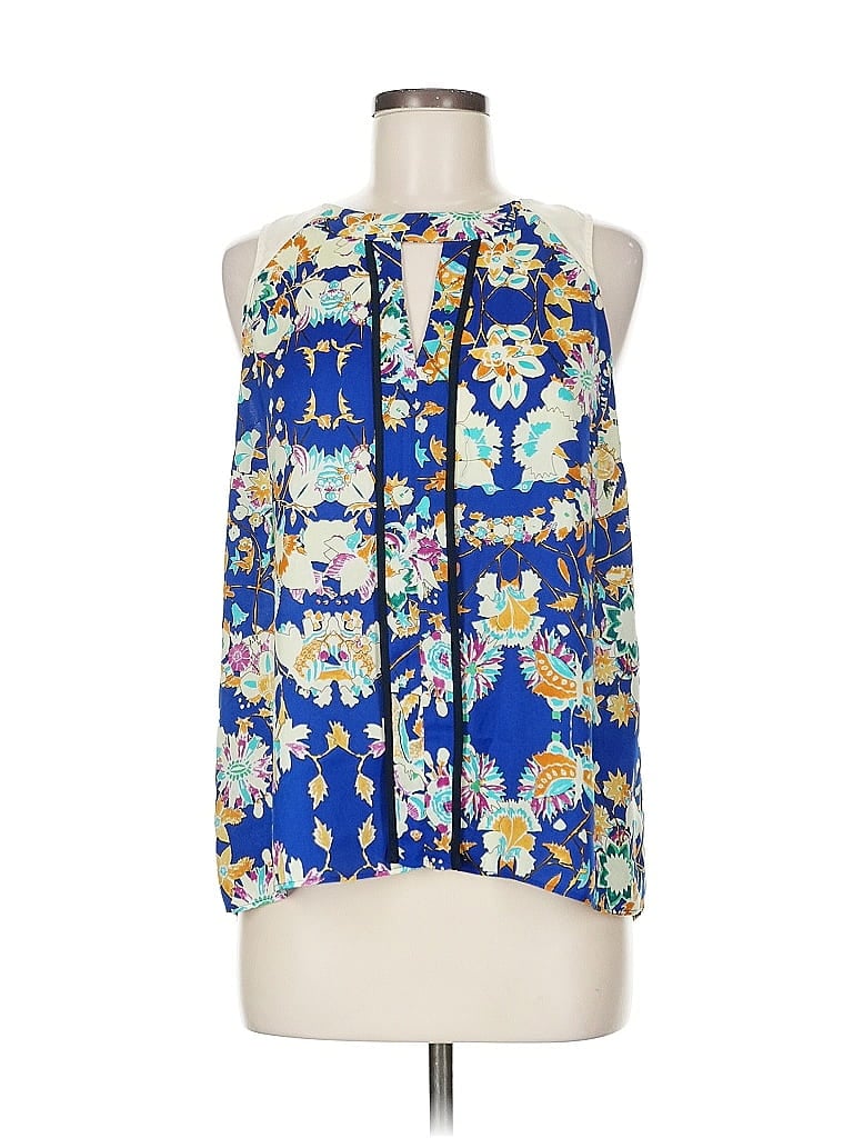 Pre-owned Collective Concepts Tank Top Blue Halter Neckline Tops