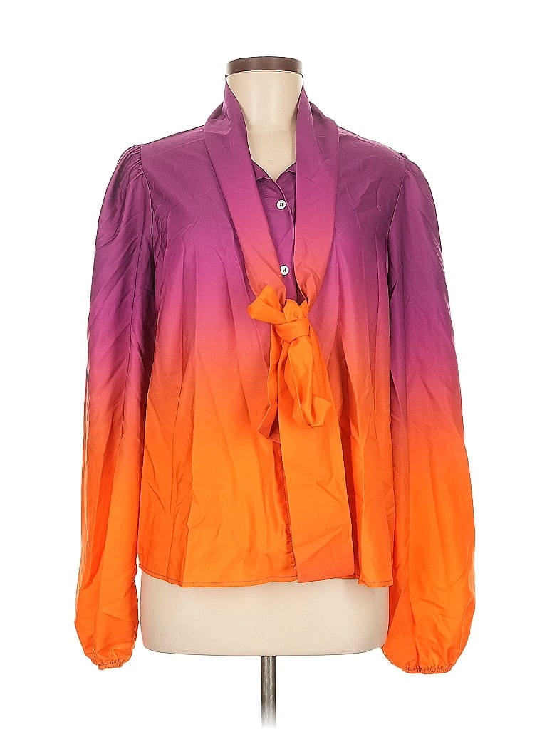 Pre-owned Shein Long Sleeve Blouse In Orange