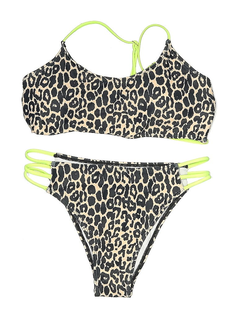 Pre-owned Unbranded Two Piece Swimsuit In Green