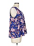 St. Tropez West Blue Sleeveless Blouse Size L - photo 4