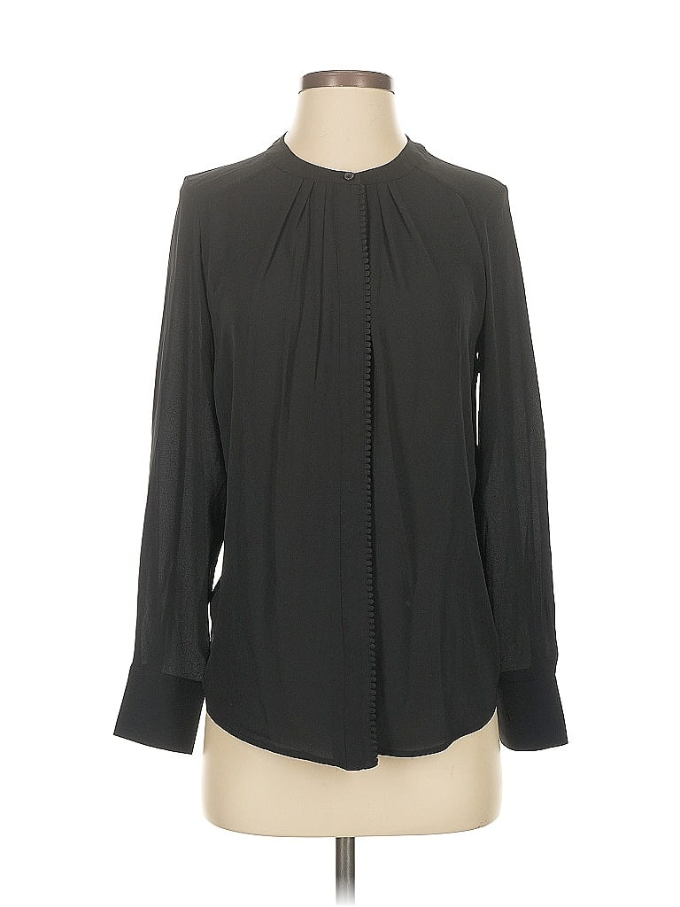 Pre-owned Ann Taylor Long Sleeve Blouse In Gray