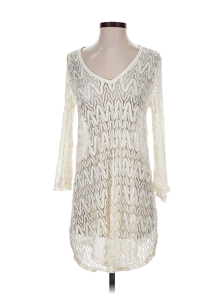 Pre-owned Jordan Taylor Casual Dress In White