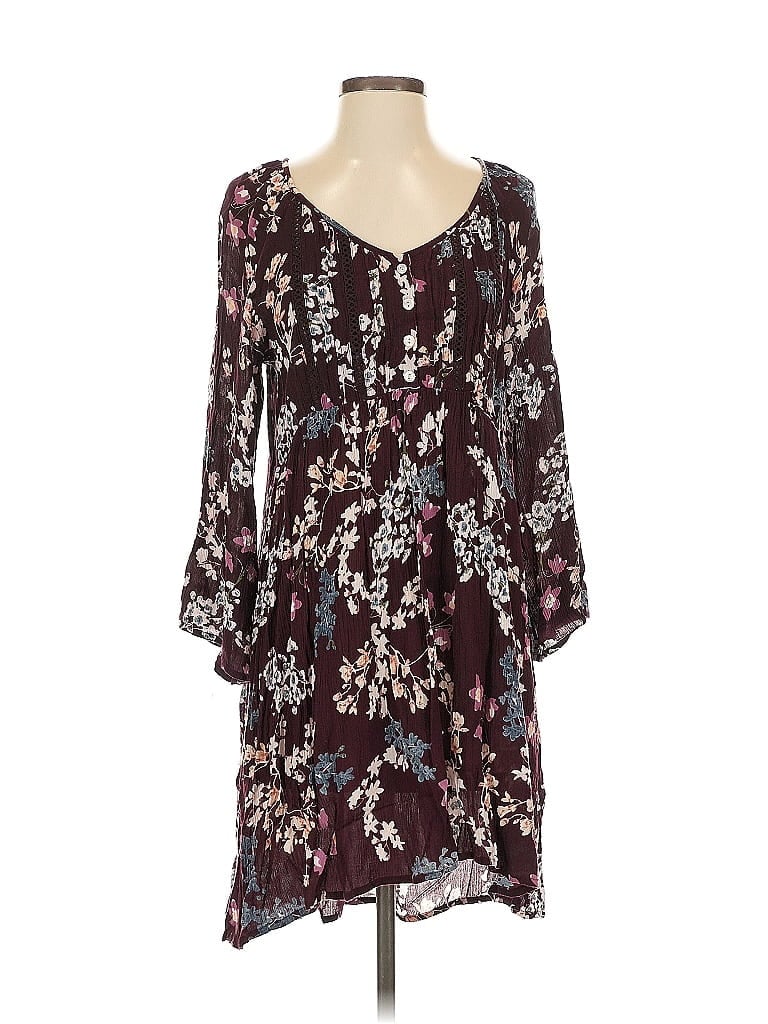 Pre-owned Patrons Of Peace Casual Dress In Burgundy