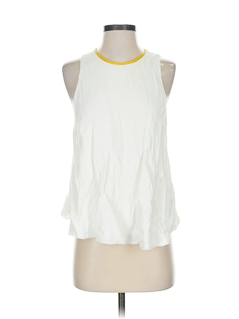 Pre-owned Alexander Wang T Sleeveless Blouse In White