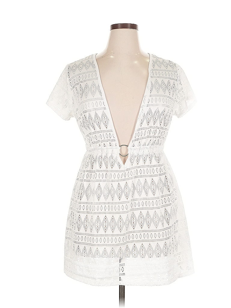 Click to view more detailed imagery on our partner's website Pre-owned Tropical Escape Cardigan Sweater In White