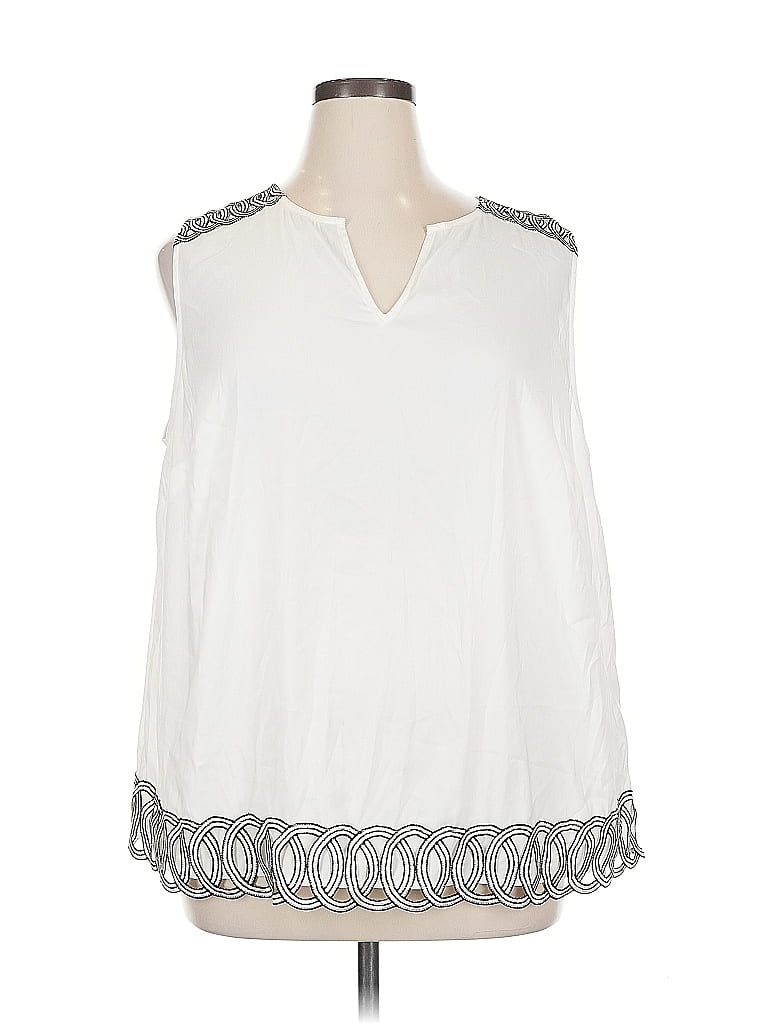 Pre-owned The Limited Sleeveless Blouse In White