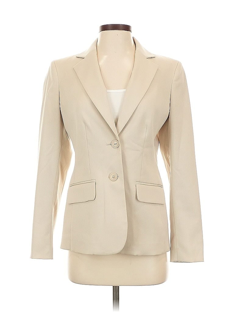 Pre-owned Anne Klein Blazer Jacket In White