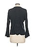 Johnston & Murphy 100% Rayon Gray Black 3/4 Sleeve Top Size M - photo 2