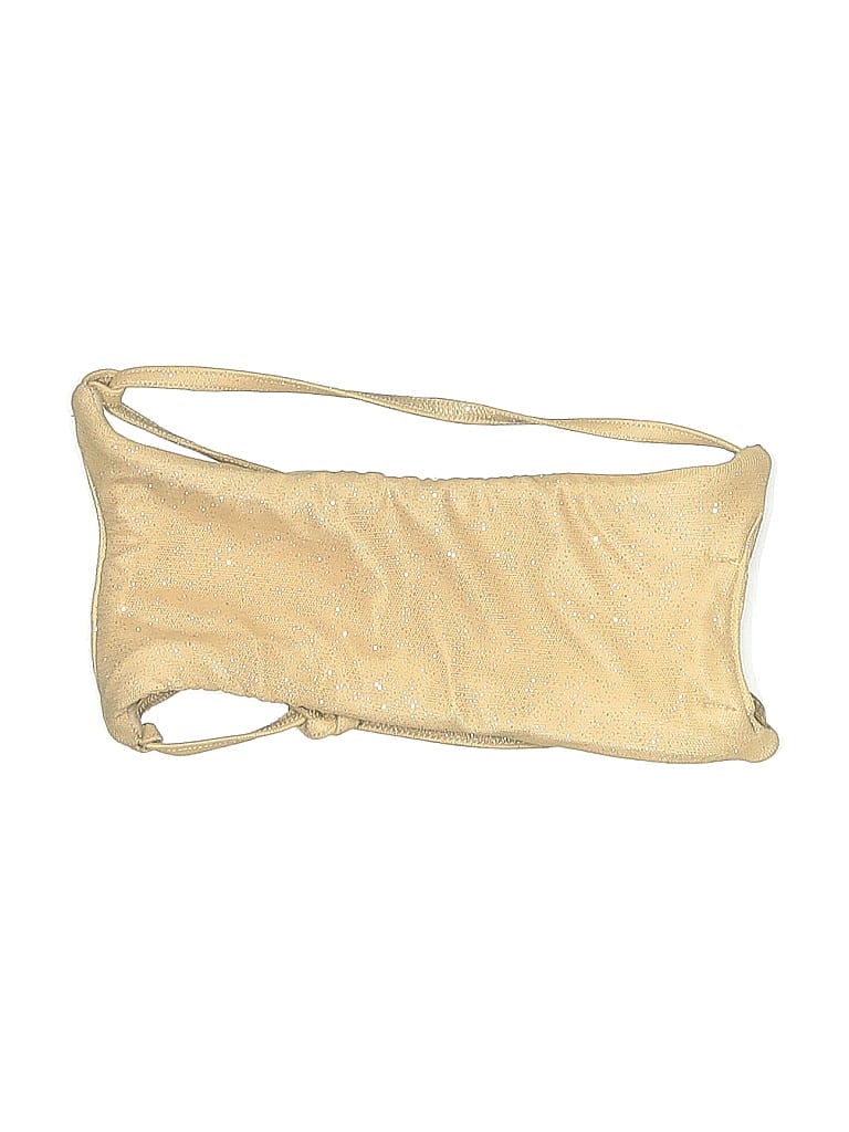 Pre-owned Assorted Brands Swimsuit Top Gold Swimwear