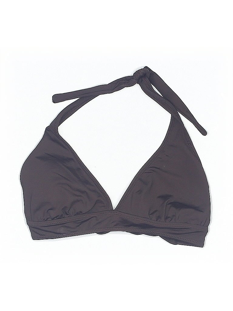 Pre-owned Old Navy Swimsuit Top Brown Solid Pattern Swimwear