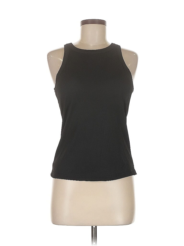 Pre-owned Unbranded Tank Top Black Halter Neckline Tops