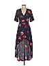 Babaton 100% Polyester Floral Blue Casual Dress Size 0 - photo 1