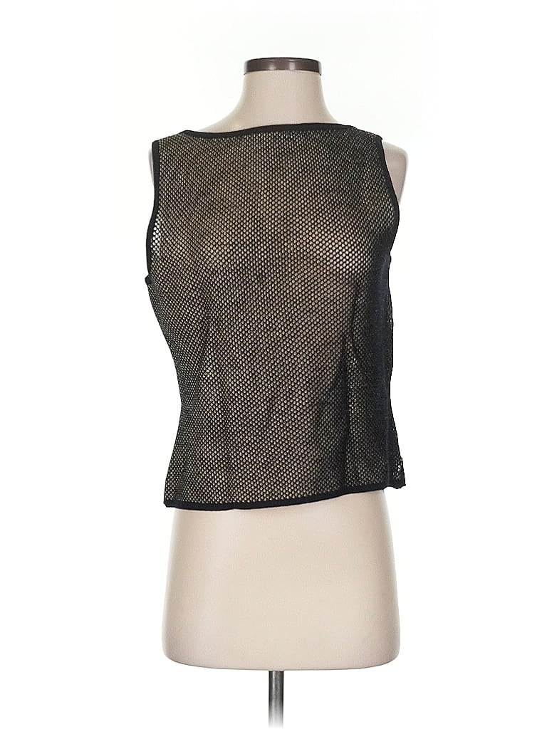 Pre-owned St. John Collection By Marie Gray Sleeveless T-shirt In Black