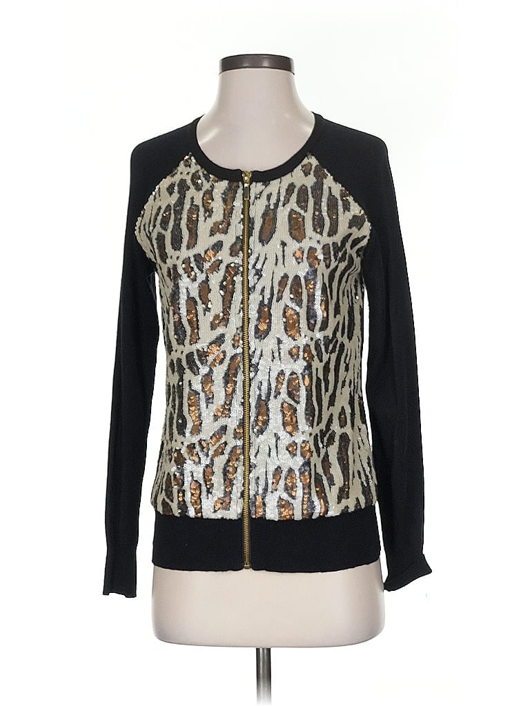 Pre-owned Caché Cardigan Sweater In Black