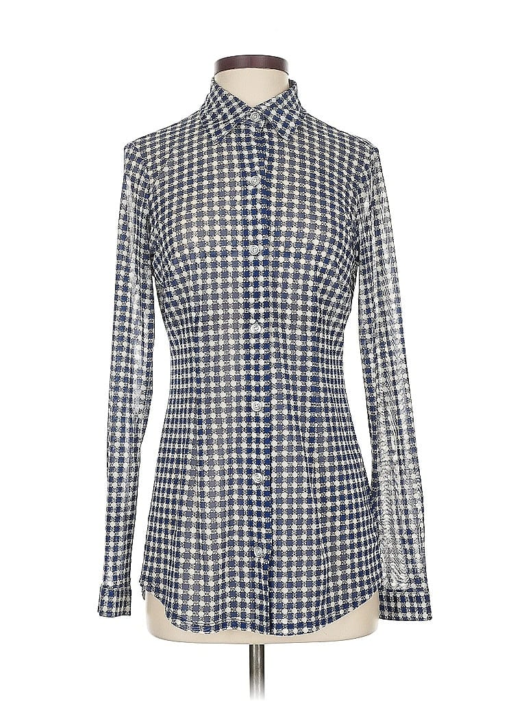 Pre-owned Cabi Long Sleeve Blouse In Blue