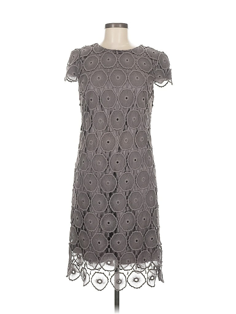 Pre-owned Suzi Chin For Maggy Boutique Cocktail Dress In Gray