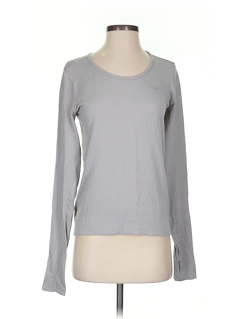 Pre-owned Nike Long Sleeve T-shirt In Gray