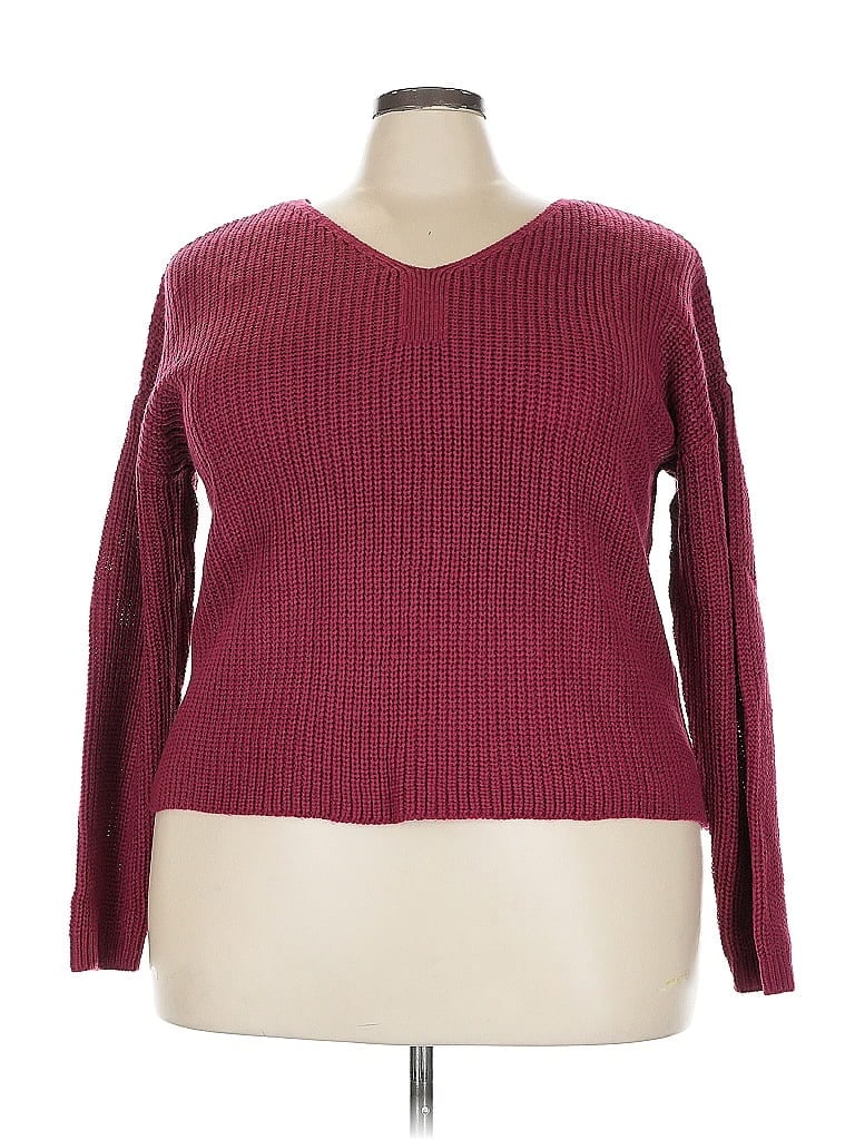 Planet Gold Pullover Sweater In Burgundy