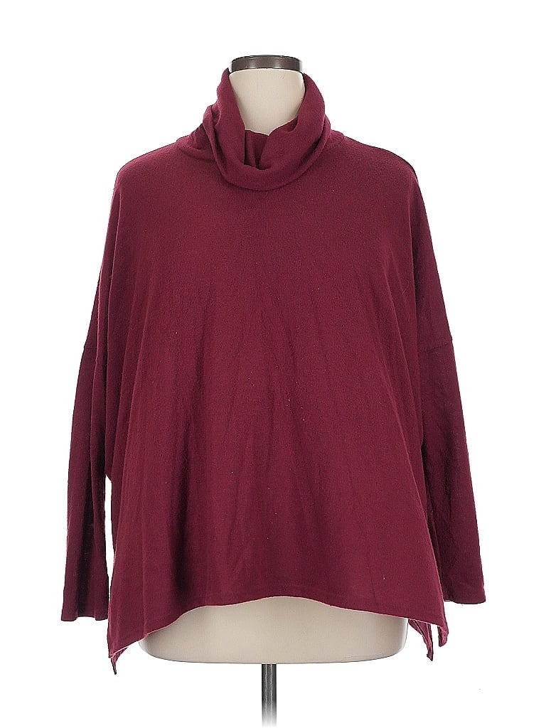 Pre-owned Entro Turtleneck Sweater In Burgundy