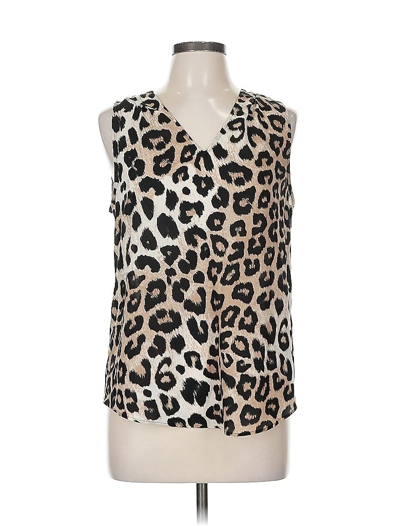 Pre-owned Banana Republic Tank Top Brown Plunge Neckline Tops