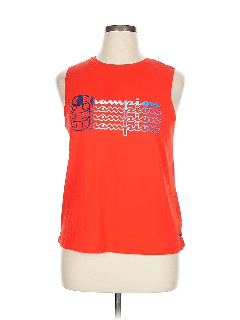 Pre-owned Champion Sleeveless T-shirt In Red