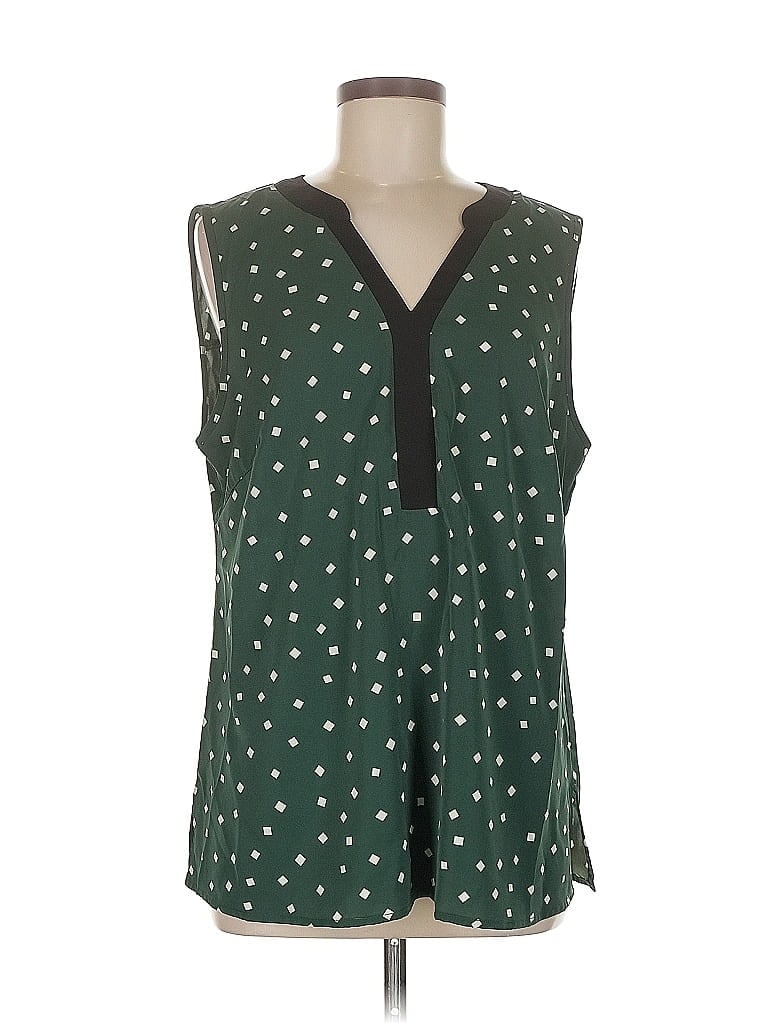 Pre-owned Bloomchic Sleeveless Blouse In Green
