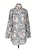 Chico's 100% Cotton Paisley Gray Silver 3/4 Sleeve Blouse Size Sm (0) - photo 1