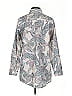 Chico's 100% Cotton Paisley Gray Silver 3/4 Sleeve Blouse Size Sm (0) - photo 2