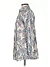 Chico's 100% Cotton Paisley Gray Silver 3/4 Sleeve Blouse Size Sm (0) - photo 5
