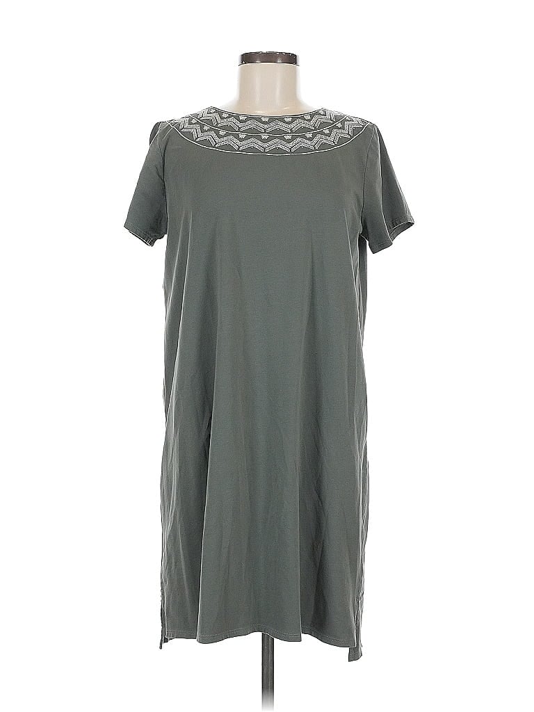 Pre-owned Jjill Casual Dress In Gray