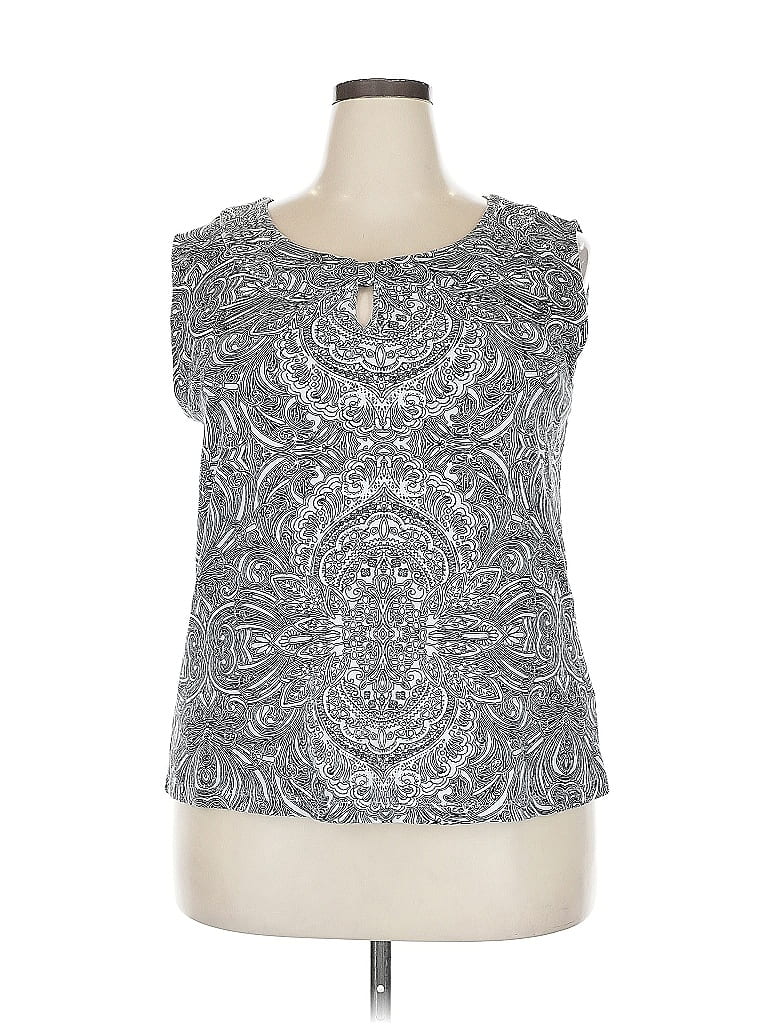 Pre-owned Rafaella Sleeveless T-shirt In Silver