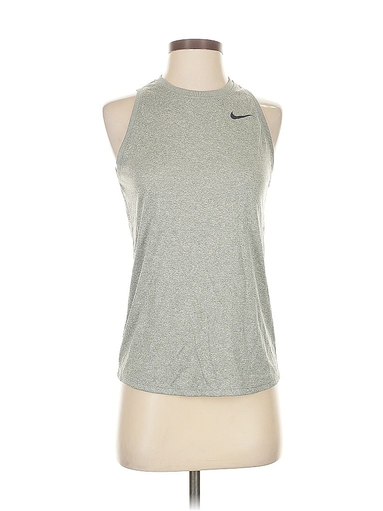 Pre-owned Nike Active Tank Top In Silver