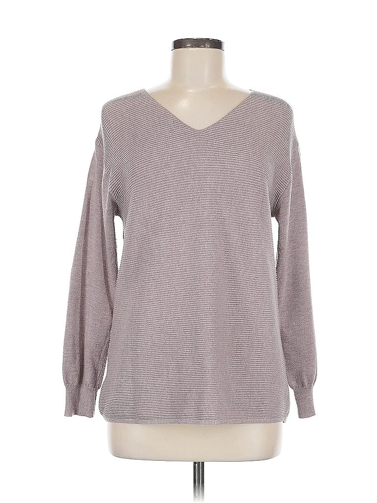 Pre-owned Ella Moss Pullover Sweater In Gray