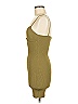 Isalis Solid Tan Green Cocktail Dress Size M - photo 5
