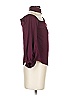 Intermix 100% Silk Burgundy 3/4 Sleeve Silk Top Size 0 - photo 4