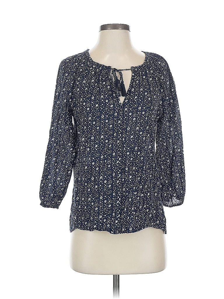 Pre-owned Velvet By Graham & Spencer 3/4 Sleeve Blouse In Blue