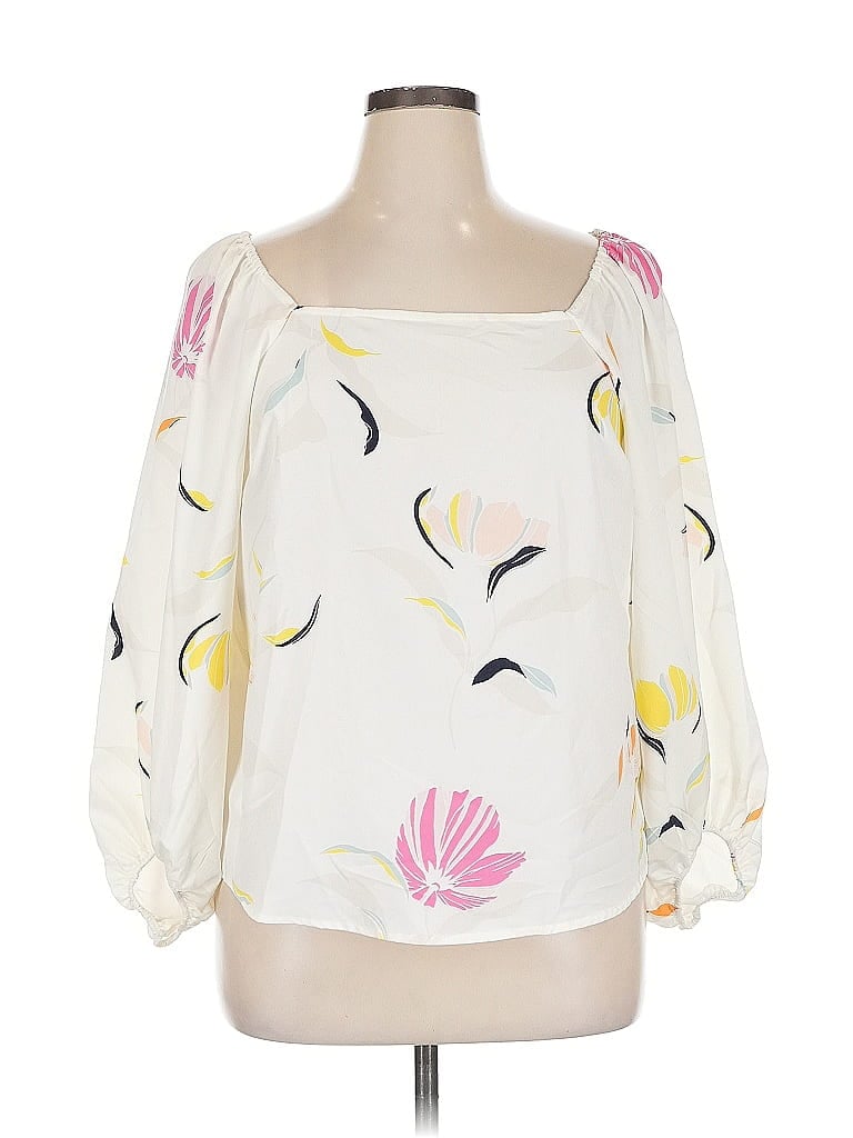 Pre-owned A New Day 3/4 Sleeve Blouse In White